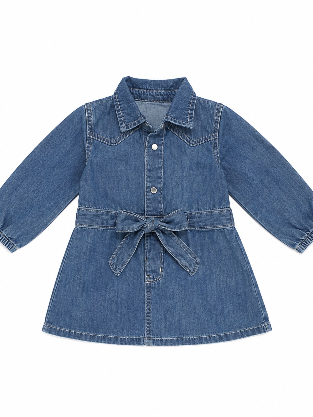 OshKosh B'gosh Blue Denim Tie-Waist Jacket Dress